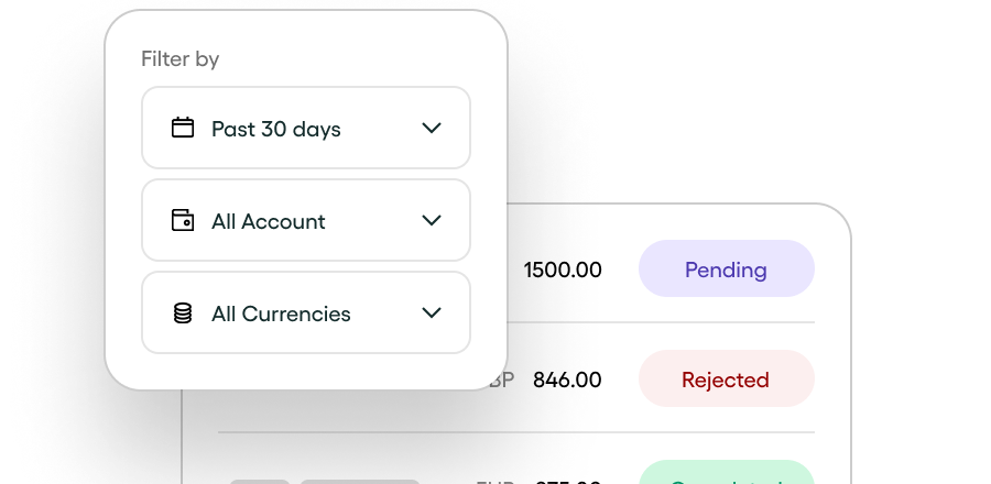 Filtering payments